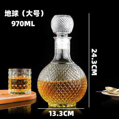 地球大號（hào）970ML洋酒瓶定做